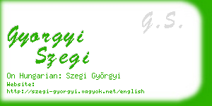 gyorgyi szegi business card
