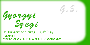 gyorgyi szegi business card